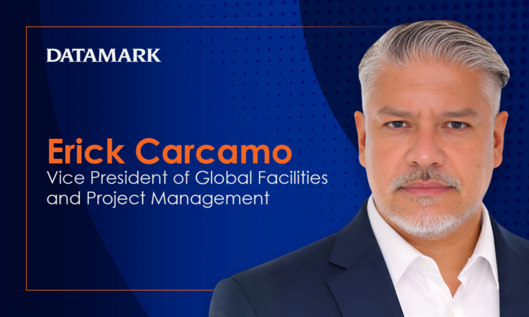 This image depicts Erick Carcamo, VP of Global Facilities and Project Management